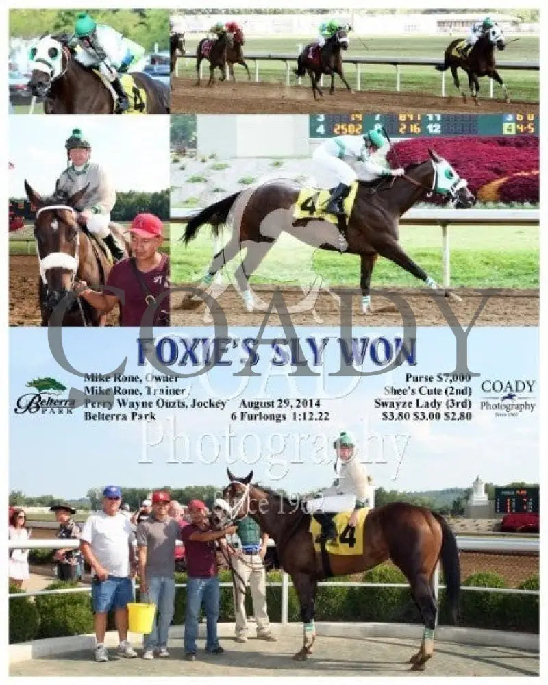 Foxie’s Sly Won - 082914 Race 04 Btp Belterra Park