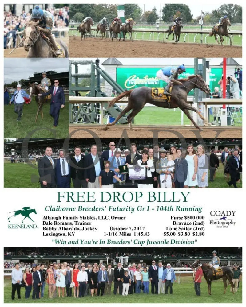Free Drop Billy - Claiborne Breeders’ Futurity Gr I 104Th Running 10-07-17 R08 Kee Keeneland