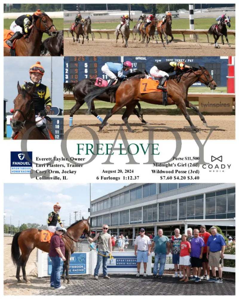 Free Love - 08-20-24 R06 Fan Fanduel Sportsbook Horse Racing