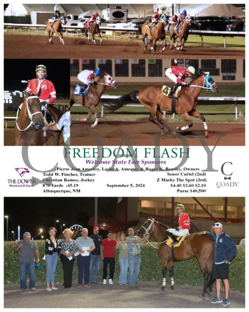 Freedom Flash - Welcome State Fair Sponsors 09-05-24 R05 Alb Downs At Albuquerque