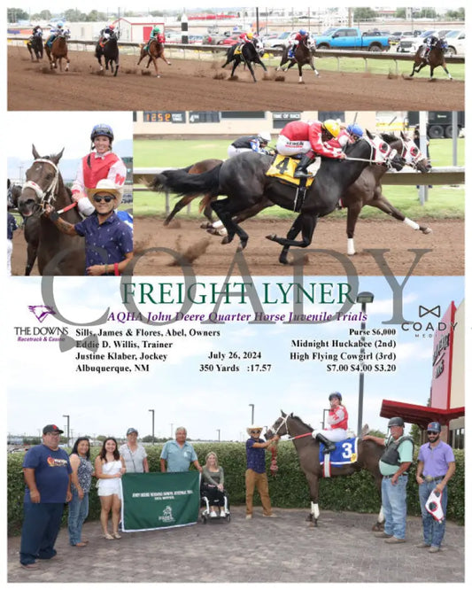 Freight Lyner - Aqha John Deere Quarter Horse Juvenile Trials 07-26-24 R02 Alb Downs At Albuquerque