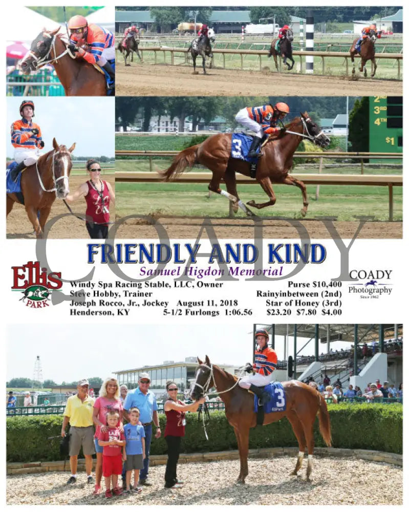 Friendly And Kind - 081118 Race 03 Elp Ellis Park