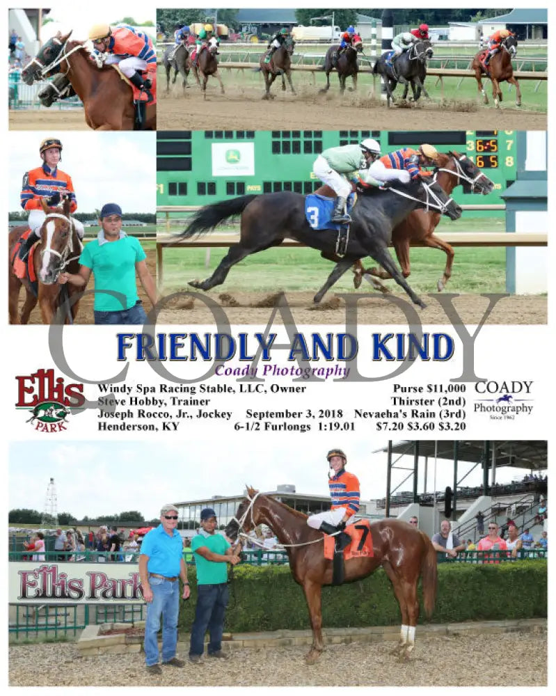 Friendly And Kind - 090318 Race 06 Elp Ellis Park