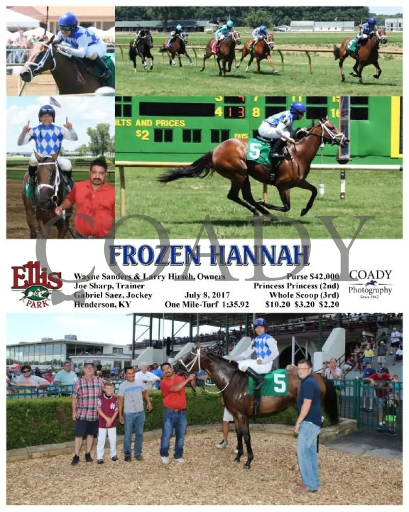 Frozen Hannah - 070817 Race 04 Elp Ellis Park