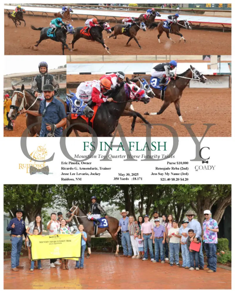 FS IN A FLASH - Mountain Top Quarter Horse Futurity Trials - 05-30-25 - R04 - RUI Ruidoso Downs