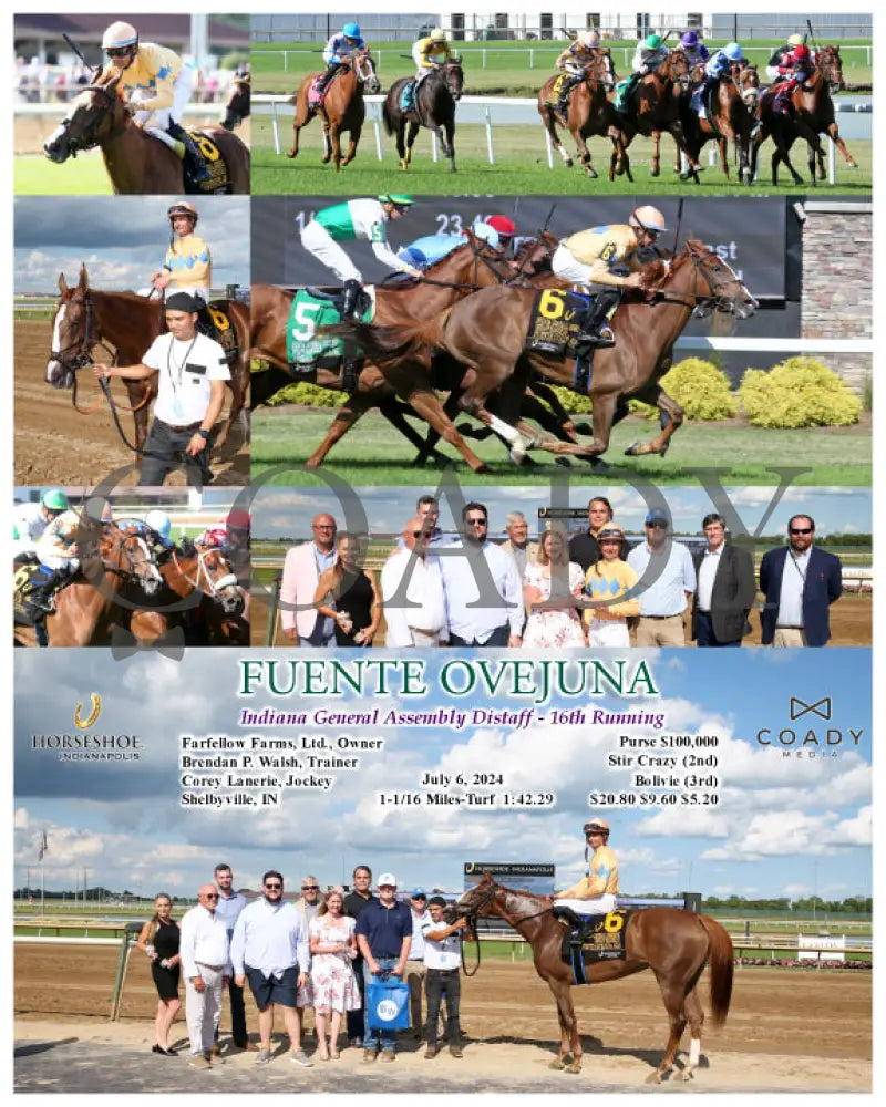 Fuente Ovejuna - Indiana General Assembly Distaff 16Th Running 07-06-24 R10 Ind Grand