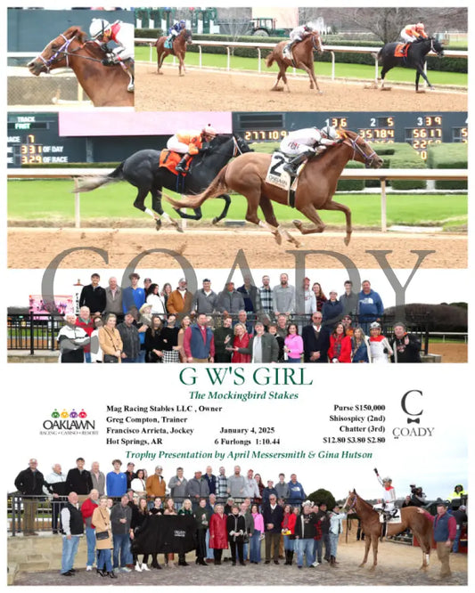G W’s Girl - The Mockingbird Stakes 01-04-25 R07 Op Oaklawn Park