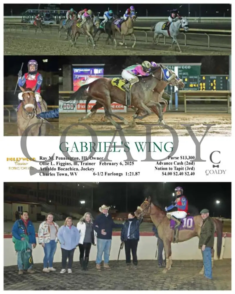 Gabriel’s Wing - 02-06-25 R08 Ct Hollywood Casino At Charles Town Races