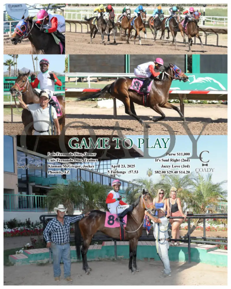 GAME TO PLAY - 04-23-25 - R07 - TUP Turf Paradise