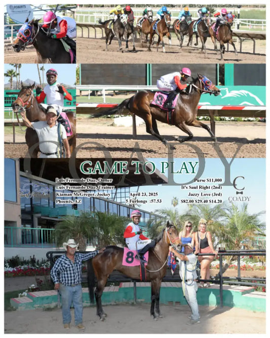 GAME TO PLAY - 04-23-25 - R07 - TUP Turf Paradise