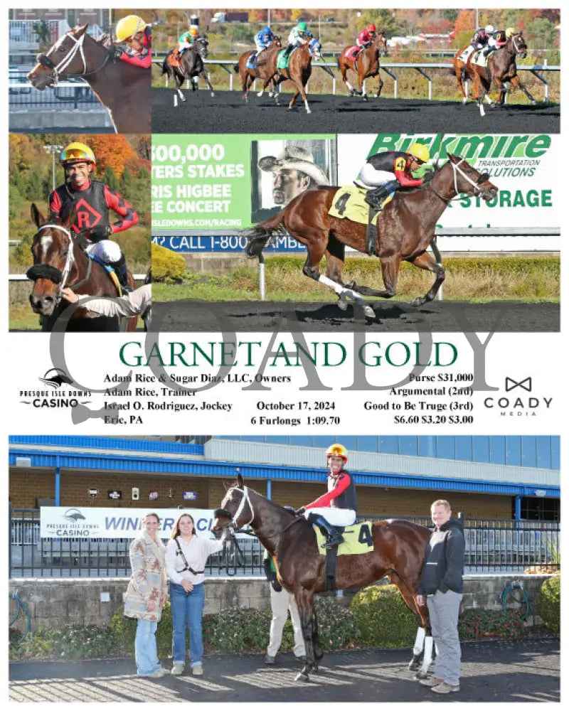 Garnet And Gold - 10-17-24 R03 Pid Presque Isle Downs