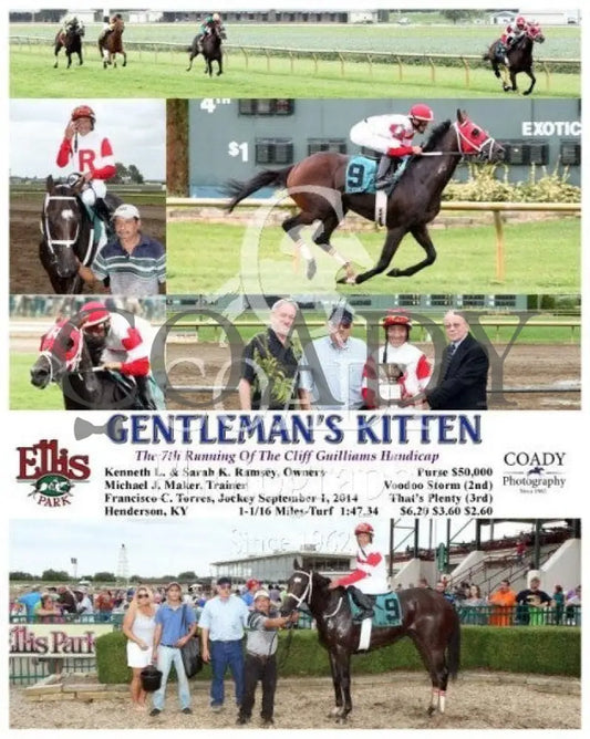 Gentleman’s Kitten - 090114 Race 08 Elp Ellis Park