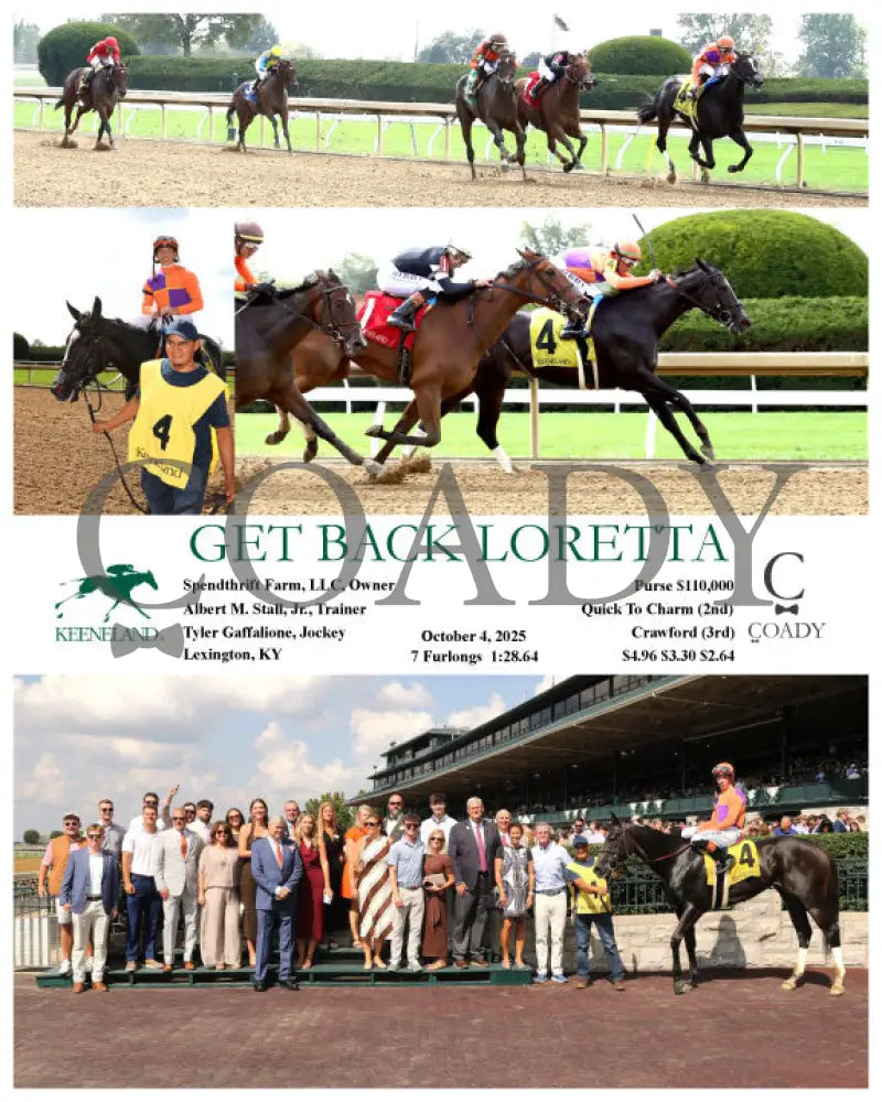 GET BACK LORETTA - 10-04-25 - R01 - KEE Keeneland
