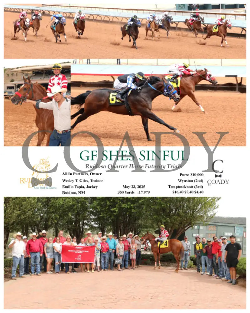 GF SHES SINFUL - Ruidoso Quarter Horse Futurity Trials - 05-23-25 - R09 - RUI Ruidoso Downs