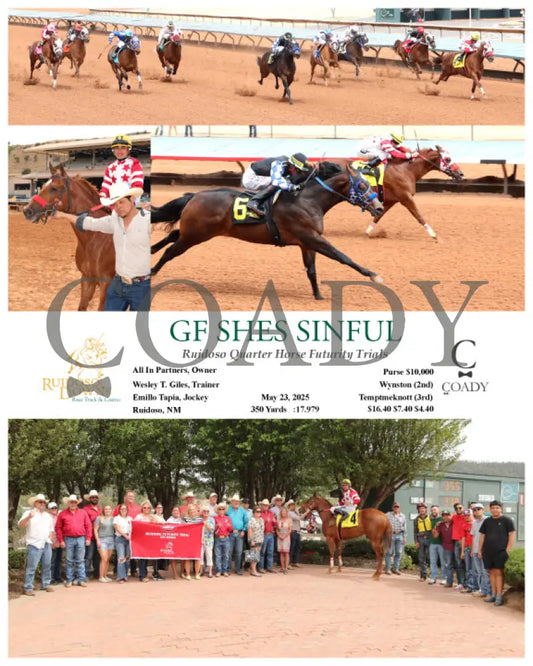GF SHES SINFUL - Ruidoso Quarter Horse Futurity Trials - 05-23-25 - R09 - RUI Ruidoso Downs
