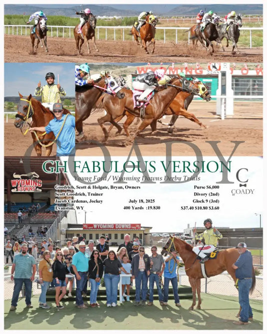 GH FABULOUS VERSION - Young Ford / Wyoming Downs Derby Trials - 07-18-25 - R04 - WYO Wyoming Downs