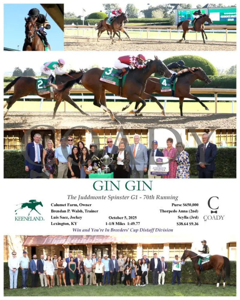 GIN GIN - The Juddmonte Spinster G1 - 70th Running - 10-05-25 - R09 - KEE Keeneland