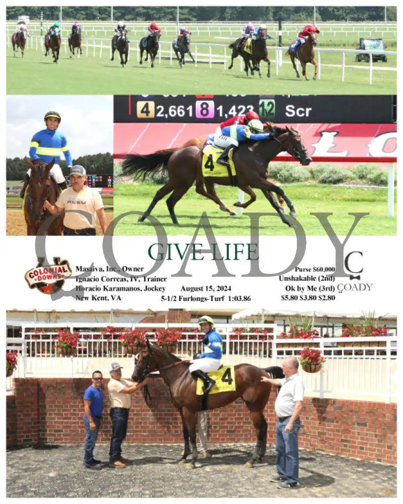 Give Life - 08-15-24 R02 Cnl Colonial Downs