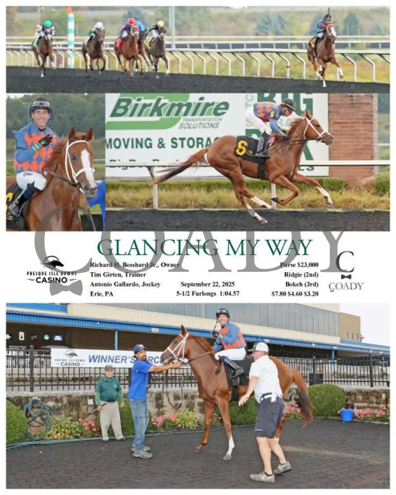 GLANCING MY WAY - 09-22-25 - R01 - PID Presque Isle Downs
