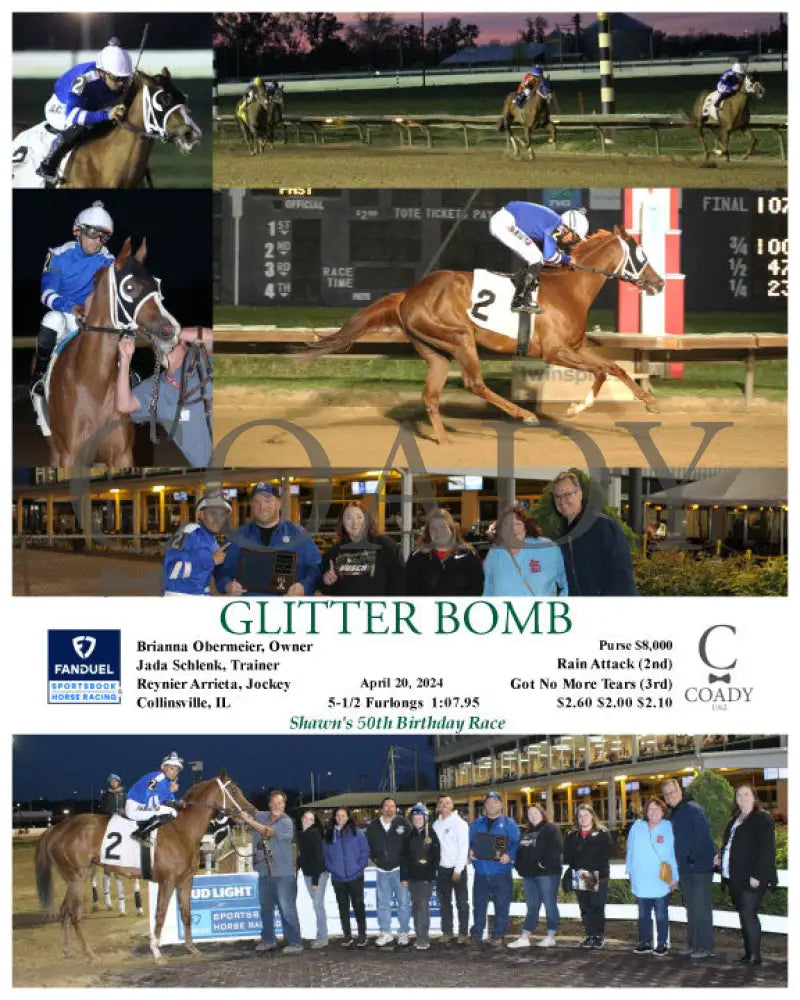 Glitter Bomb - 04-20-24 R02 Fan Fanduel Sportsbook Horse Racing
