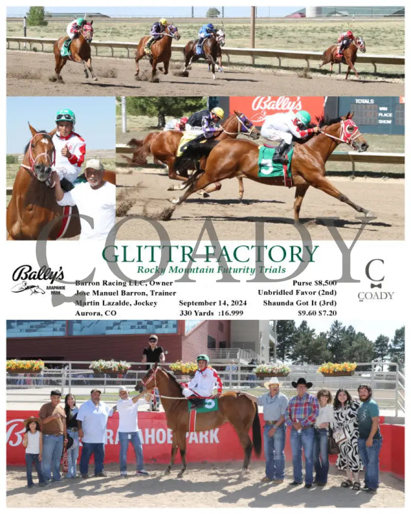 Glittr Factory - Rocky Mountain Futurity Trials 09-14-24 R04 Arp Arapahoe Park
