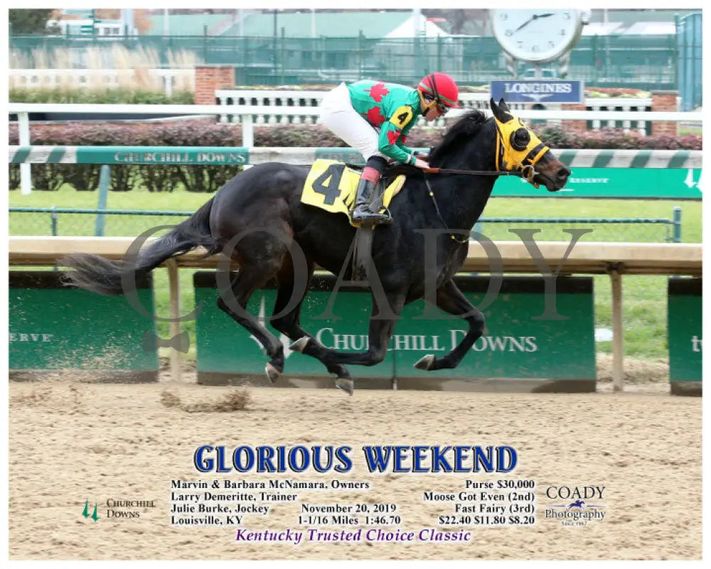 Glorious Weekend - 11-20-19 R04 Cd Action Churchill Downs