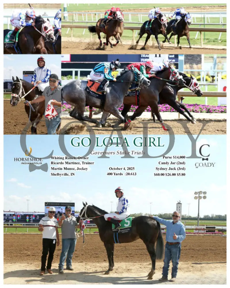 GO LOTA GIRL - Governors Stake Trials - 10-04-25 - R05 - IND Indiana Grand