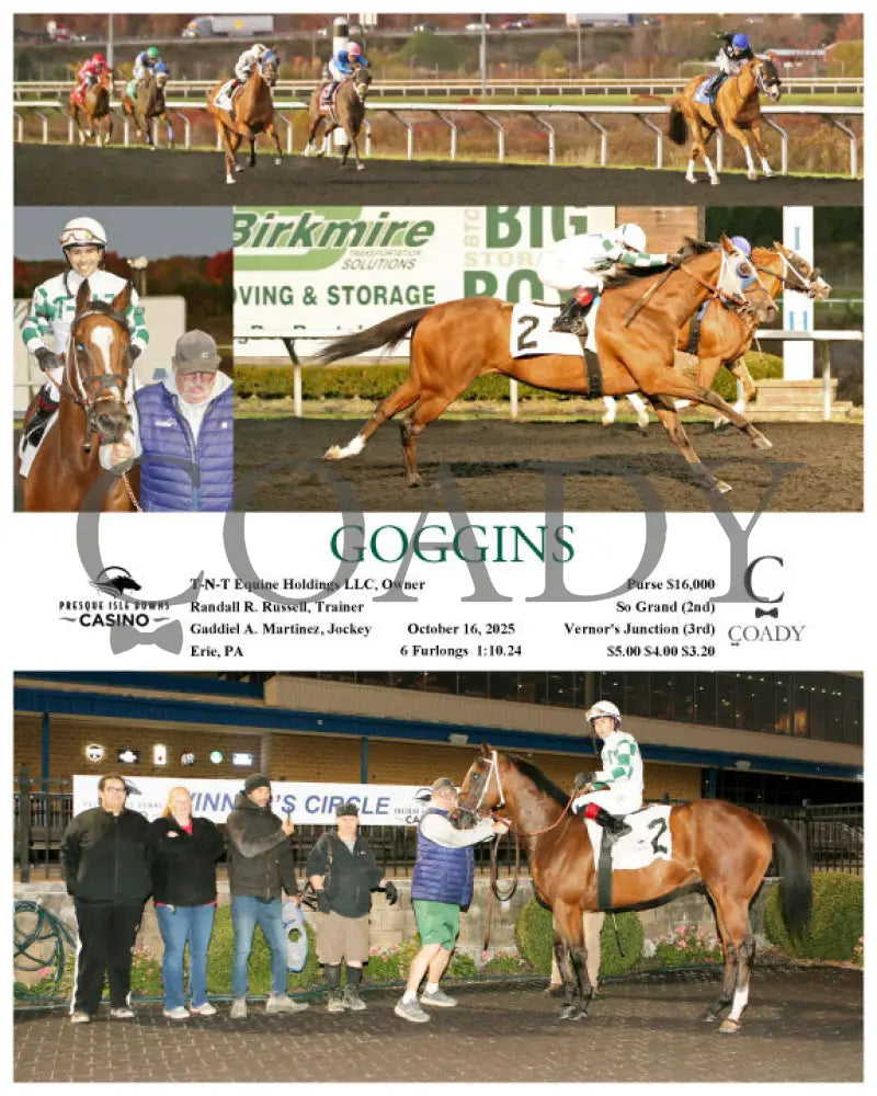 GOGGINS - 10-16-25 - R08 - PID Presque Isle Downs