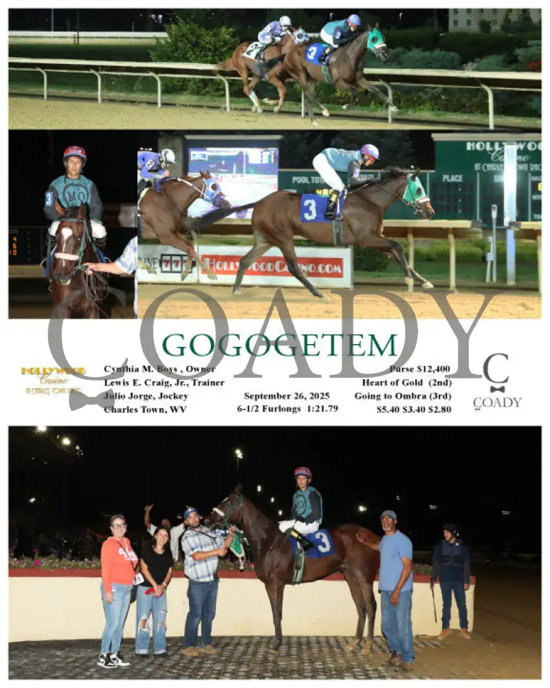 GOGOGETEM - 09-26-25 - R06 - CT Hollywood Casino at Charles Town Races