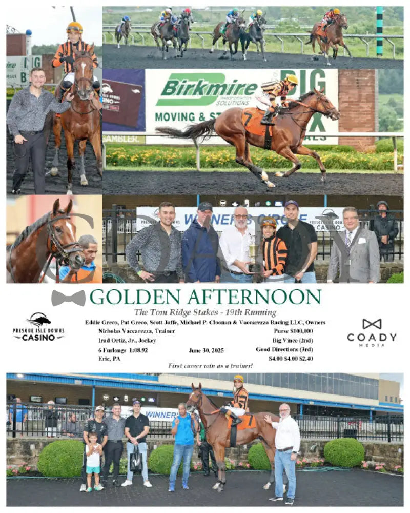 GOLDEN AFTERNOON - The Tom Ridge Stakes - 19th Running - 06-30-25 - R07 - PID Presque Isle Downs