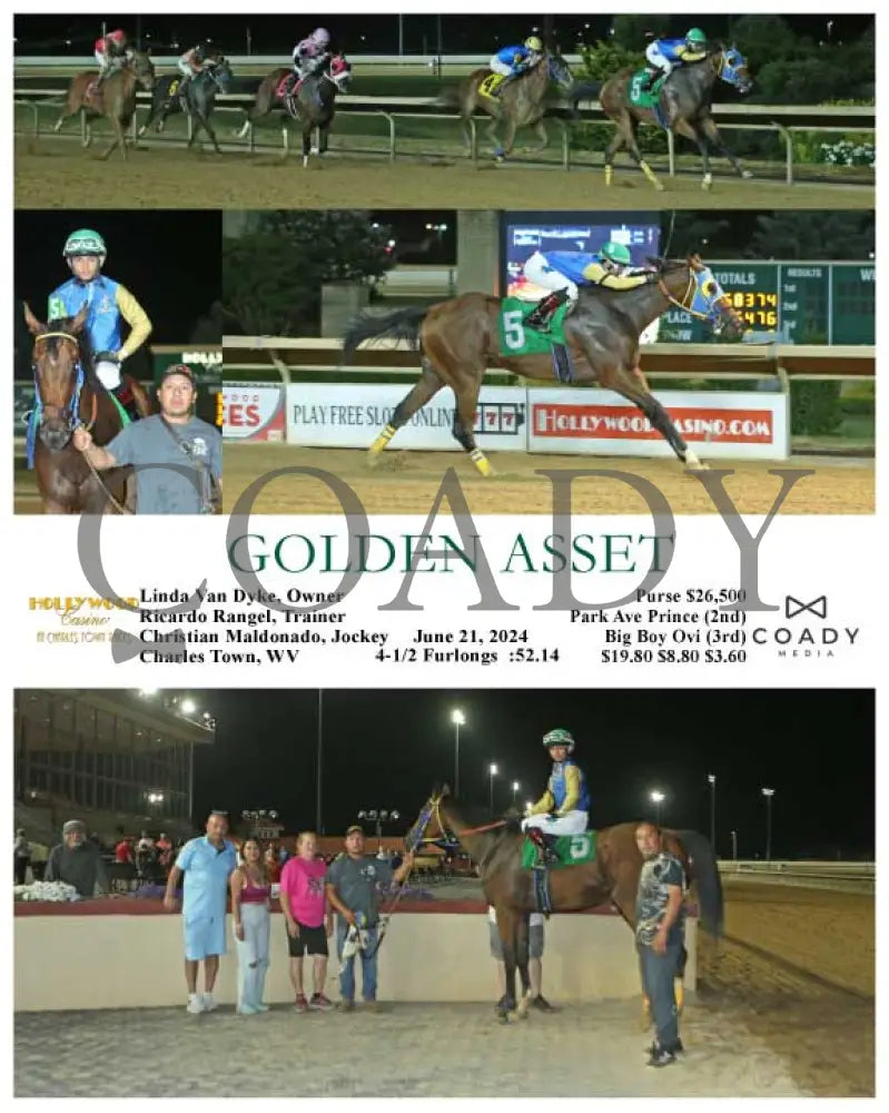 Golden Asset - 06-21-24 R08 Ct Hollywood Casino At Charles Town Races