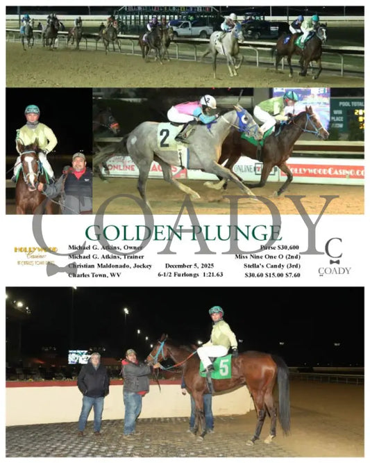 GOLDEN PLUNGE - 12-05-25 - R06 - CT Hollywood Casino at Charles Town Races