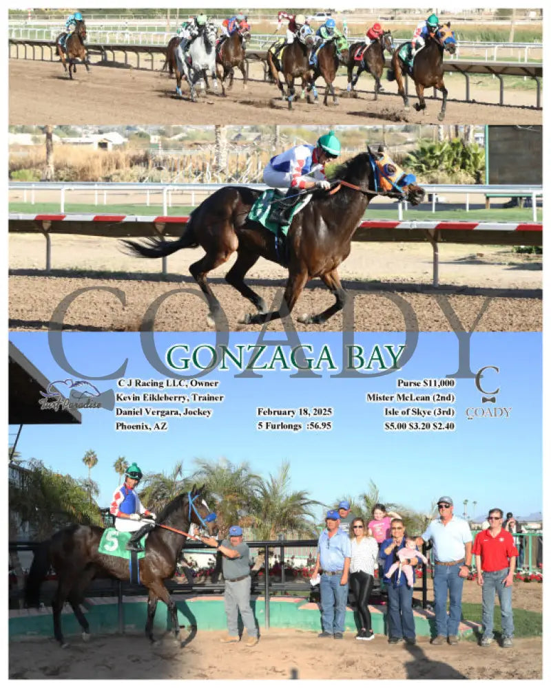 GONZAGA BAY - 02-18-25 - R09 - TUP Turf Paradise