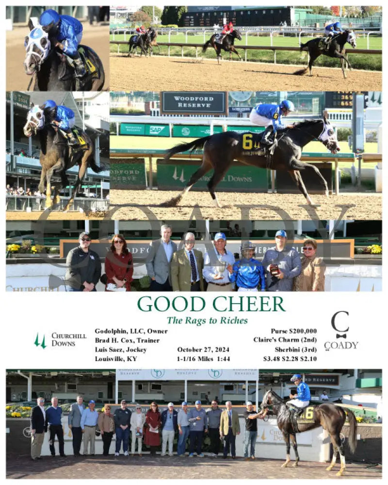 Good Cheer - The Rags To Riches 10-27-24 R09 Cd Churchill Downs