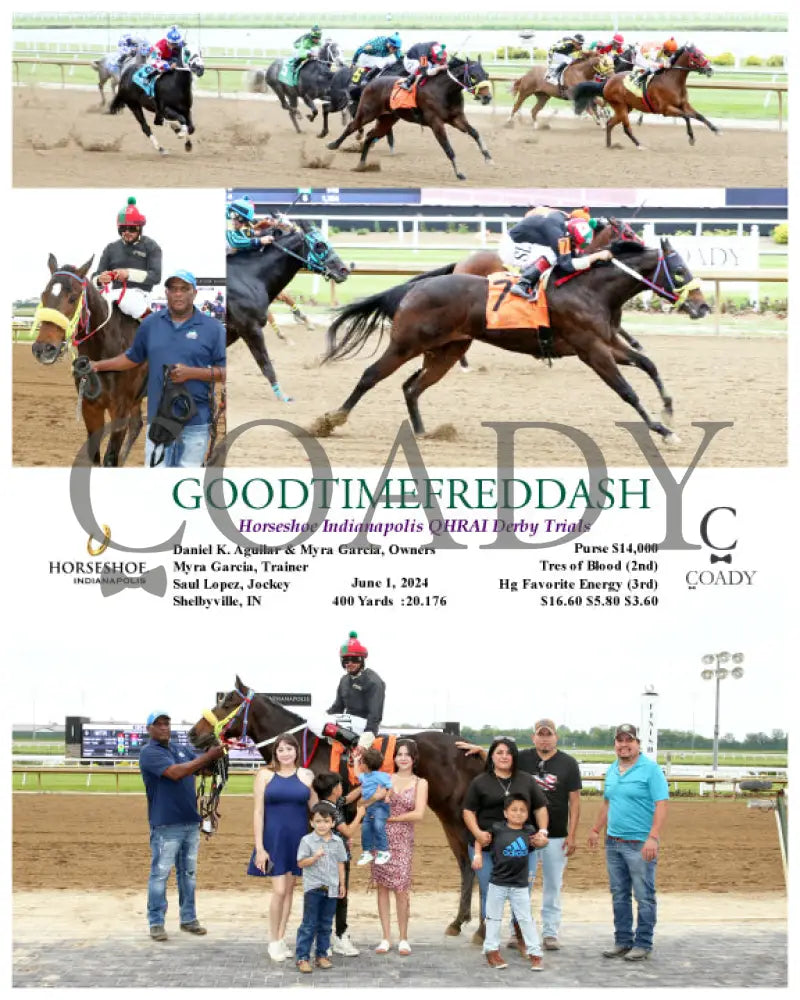 Goodtimefreddash - Horseshoe Indianapolis Qhrai Derby Trials 06-01-24 R07 Ind Indiana Grand