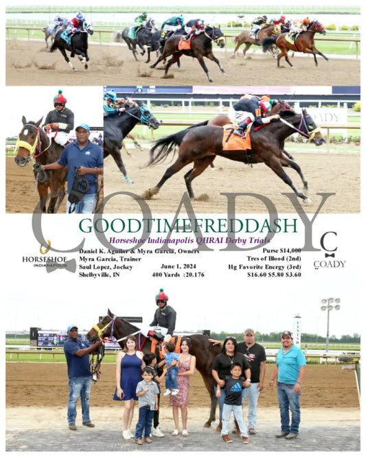 Goodtimefreddash - Horseshoe Indianapolis Qhrai Derby Trials 06-01-24 R07 Ind Indiana Grand