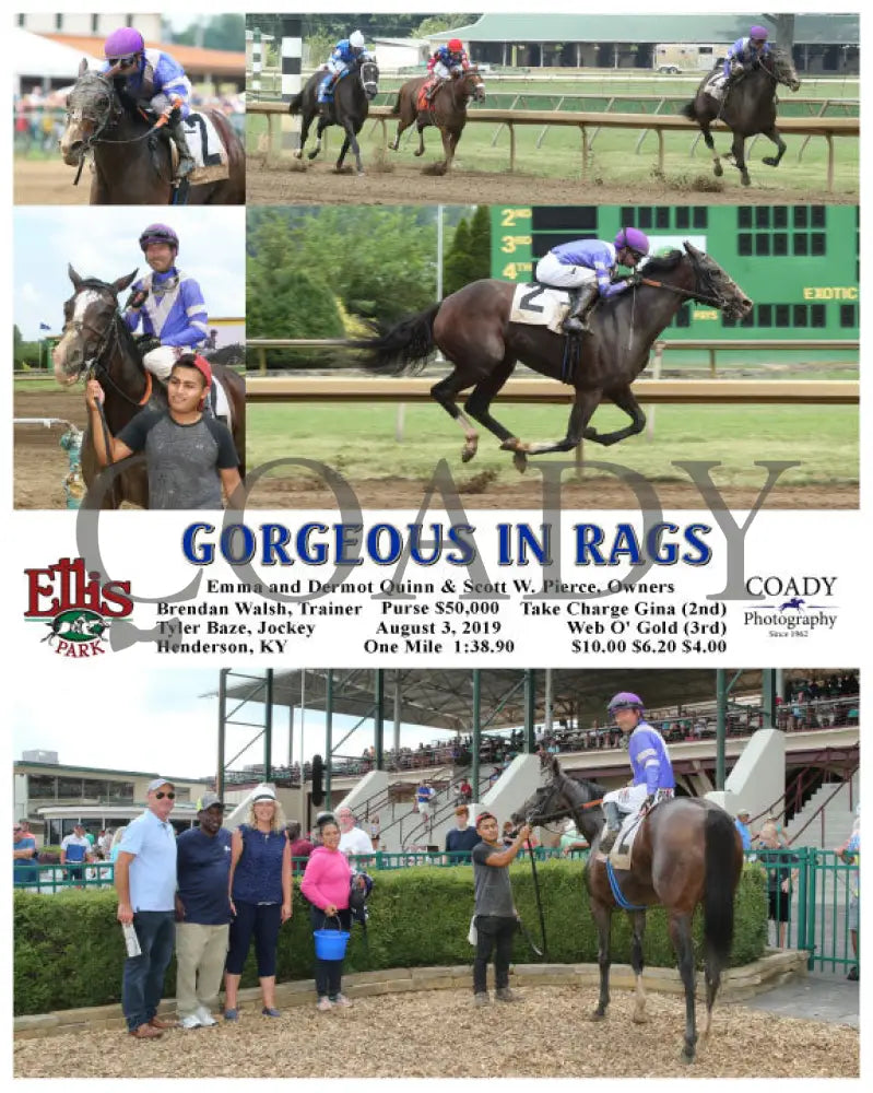 Gorgeous In Rags - 08-03-19 R04 Elp Ellis Park