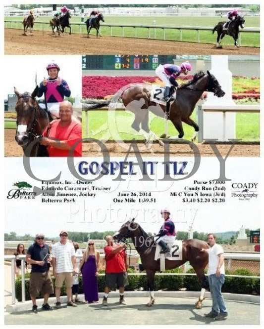 Gospel It Tiz - 062614 Race 02 Btp Belterra Park