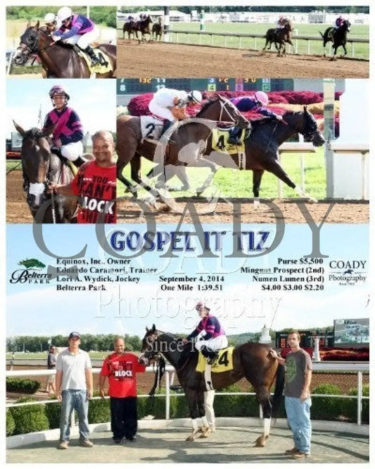 Gospel It Tiz - 090414 Race 07 Btp Belterra Park