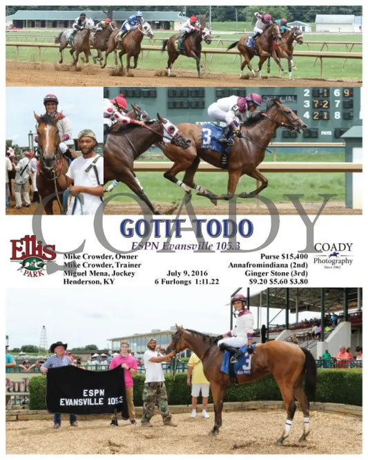 Gotit Todo - 070916 Race 03 Elp Ellis Park