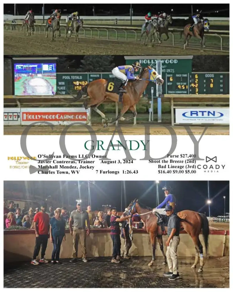 Grandy - 08-03-24 R06 Ct Hollywood Casino At Charles Town Races