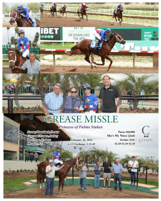 Grease Missle - Princess Of Palms Stakes 02-26-24 R03 Tup Turf Paradise