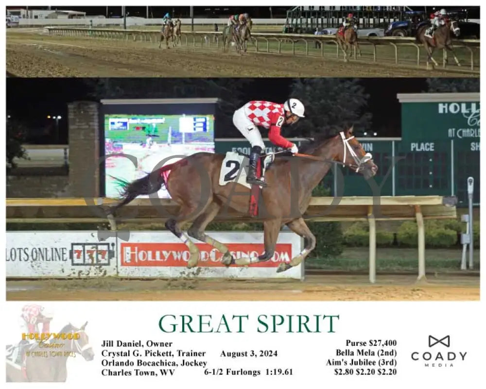 Great Spirit - 08-03-24 R07 Ct Hollywood Casino At Charles Town Races