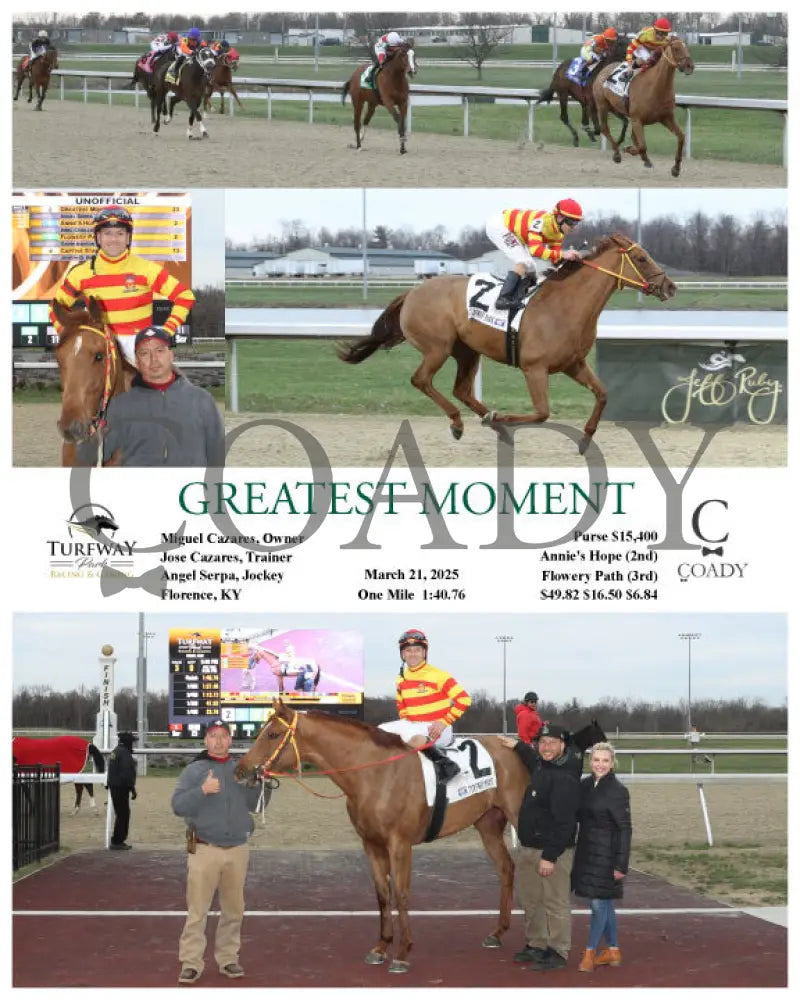 GREATEST MOMENT - 03-21-25 - R03 - TP Turfway Park