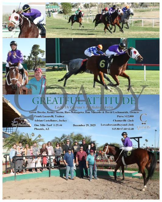 GREATFUL ATTITUDE - Lady Di Geema's Birthday Derby - 12-29-25 - R04 - TUP - Coady Media - Kurtis Coady Photography
