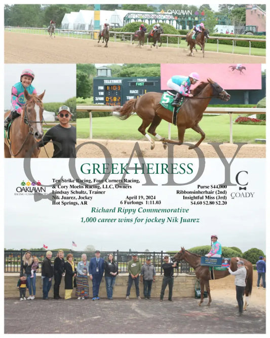 Greek Heiress - 04 - 19 - 24 R01 Op Oaklawn Park