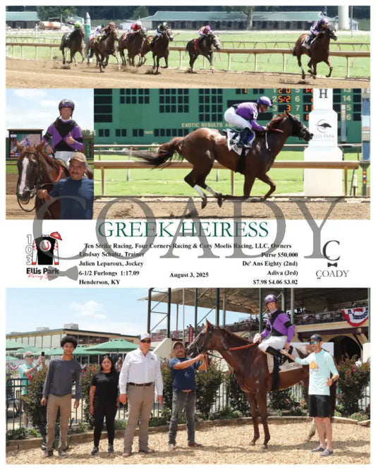 GREEK HEIRESS - 08-03-25 - R01 - ELP Ellis Park