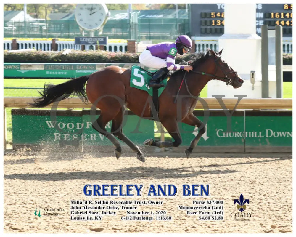 Greeley And Ben - 11-01-20 R01 Cd Action Churchill Downs