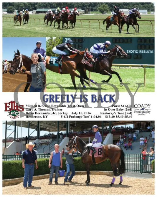 Greely Is Back - 071016 Race 01 Elp Ellis Park