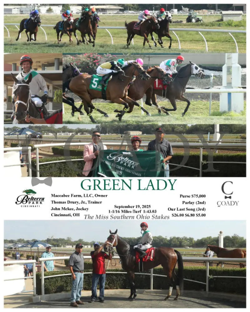 GREEN LADY - The Miss Southern Ohio Stakes - 09-19-25 - R08 - BTP - Coady Media - Kurtis Coady Photography